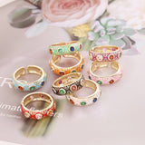 MULTICOLOR OIL DRIP OPEN PERSONALITY HIP HOP RING_CWAJE1743