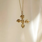 ROSE CROSS HALLOWEEN PENDANT NECKLACE_CWAJE1615