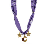 COLORFUL SCARF NECKLACE WITH FRUIT CHARMS_CWMM8801