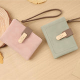 Short Womens Solid Color Folding Coin Purse_Cwab2340