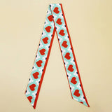 SKINNY FLORAL LETTER SCARF FOR HAIR OR GIFT WRAP_CWASC0083