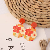 SWEET GIRL COLORFUL FLOWER ACRYLIC EARRINGS_CWAJE3993