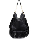 Cwab4538_Rivet Soft Leather Tassel Hand-Held Shoulder Bag