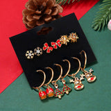 CHRISTMAS EARRING COMBINATION CARTOON EARRING SET_CWMM2611
