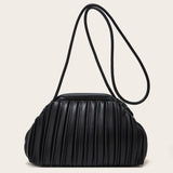 SIMPLE PLEATED SHOULDER CLOUD BAG_CWAB2646