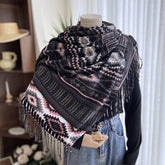 Ethnic Style Double-Sided Printed Tassel Scarf_Cwasc1474
