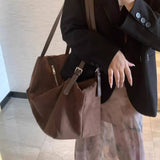 Large Capacity Velvet Double Strap Shoulder Bag_Cwab4113