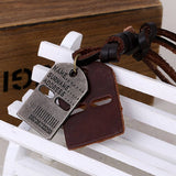 Vintage Adjustable Letter Pendant Mens Necklace_Cwmm4626