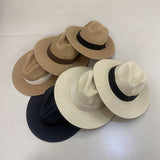 ALL MATCH SIMPLE BEACH VACATION STRAW HAT_CWAH3448