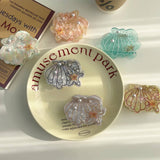 OCEAN SHELL STARFISH HAIR CLAW PEARL SHARK CLIP_CWAHA5898