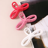5 12 GLOSSY RESIN BOW HAIR CLAW CLIPS FOR WOMEN_CWAHA0486