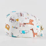CHERRY BEAR PRINTED NURSE CAP PURE COTTON HAT_CWAH3324