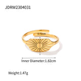 STAINLESS STEEL SNAKE NATURAL STONE RINGS_CWAJE0628