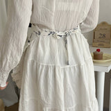 HALF BODY FALLEN LEAVES PLAID APRON_CWMM5800