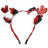 CHRISTMAS REINDEER ANTLER HEADBAND CUTE FABRIC_CWAHA5656