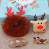 CREATIVE OLD MAN ELK CHRISTMAS TREE HAIR CLIP SET_CWAHA2744