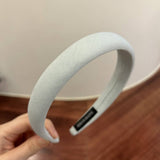 SMALL FRESH PLAID SOLID COLOR VERSATILE HEADBAND_CWAHA2857