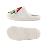 CHRISTMAS GRINCH PATTERN WINTER COTTON SLIPPERS_CWSHS0456