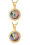 SIMPLE ROUND ALPHABET INITIALS PENDANT NECKLACE_CWAJE215