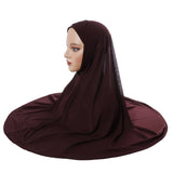 DOUBLE LAYER ROUND EDGE WOMENS HIJAB HEADSCARF_CWASC2421