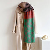 RETRO POLKA DOT WOOL LIKE THICK SCARF SHAWL WINTER_CWASC1440