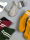2 STRIPE COTTON MID SOCKS FOR WOMEN WHOLESALE_CWMS070