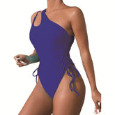 ONE SHOULDER HOLLOW SLIM ONE PIECE SWIMSUIT_CWMW0619