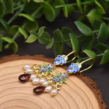 NEW HIGH END PEACOCK FRESHWATER PEARL EARRINGS_CWAJE3784