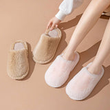 SOLID COLOR HOME CLOSED TOE COTTON SLIPPERS_CWSHS0838