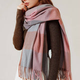 ELEGANT PLAID SHAWL WINTER SCARF FOR WOMEN_CWASC0170