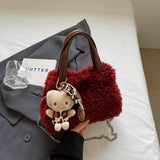 Winter Handbag Shoulder Crossbody Plush Bag_Cwab3963