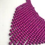 SOLID COLOR WOODEN BEAD TASSEL NECKLACE_CWMM4967