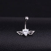 ANGEL WINGS HYPOALLERGENIC BELLY PIERCING RING_CWMM9233
