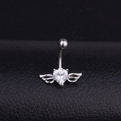 ANGEL WINGS HYPOALLERGENIC BELLY PIERCING RING_CWMM9233