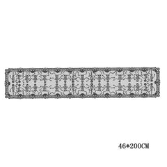 HALLOWEEN TABLE RUNNER LACE SKULL TABLE RUNNER_CWMM1729