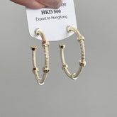 PERSONALIZED SCREW CAP CURVED EARRINGS_CWAJE1453
