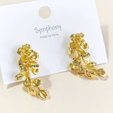 LEAF TASSEL FLOWER EARRINGS_CWAJE2045
