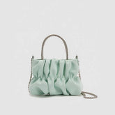 NEW STYLE HIGH END PLEATED RHINESTONE SHOULDER BAG_CWAB3431