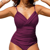 SOLID COLOR JUMPSUIT SEXY BIKINI SWIMSUIT_CWMW0154