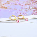 GEOMETRIC TEARDROP DIAMOND FRENCH EARRINGS_CWAJE1758