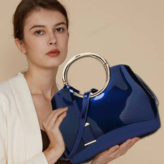 2024 PATENT LEATHER SHINY EVENING TOTE_CWAB2633