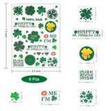 GLITTER LEAF CARTOON TATTOO STICKERS FOR PARTY_CWMM8250