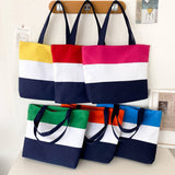 THREE COLOR THICK STRIPED CANVAS TOTE BAG_CWAB1695