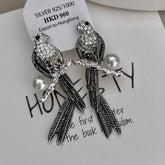 Vintage Personalized Pearl Parrot Earrings