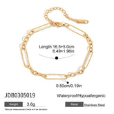CLASSIC 18K GOLD MATTE FLAT CHAIN BRACELET_CWAJE4825