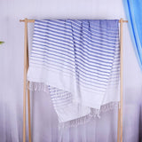 OMBRE TASSEL WOVEN BEACH TOWEL FOR TRAVEL COUPLES_CWMM7671