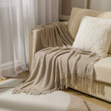 SOFT AND WARM KNIT TASSEL BLANKET FOR BED SOFA_CWMM0186