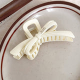LARGE BOW HAIR CLAW ELEGANT RIBBON SHARK CLIP_CWAHA4019