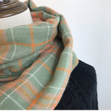 PLAID FAUX CASHMERE SCARF COZY FRINGE WINTER WRAP_CWASC1459