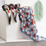 Retro Contrast Rose Print Square Scarf_Cwasc0938